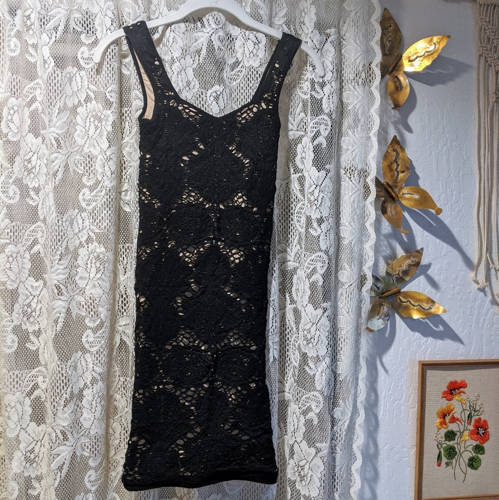 Intimately Free People Black Lace Spandex Dress ✨